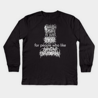 Black Metal \m/ Band Name Parody †††† FanArt Kids Long Sleeve T-Shirt